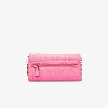  Guess Brera Triple Assia Crossbody Flap Organizer Kadın Pembe Çapraz Askılı Çanta