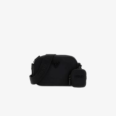  Guess Latona Mini Tri Cprt 11800 Kadın Siyah Çapraz Askılı Çanta