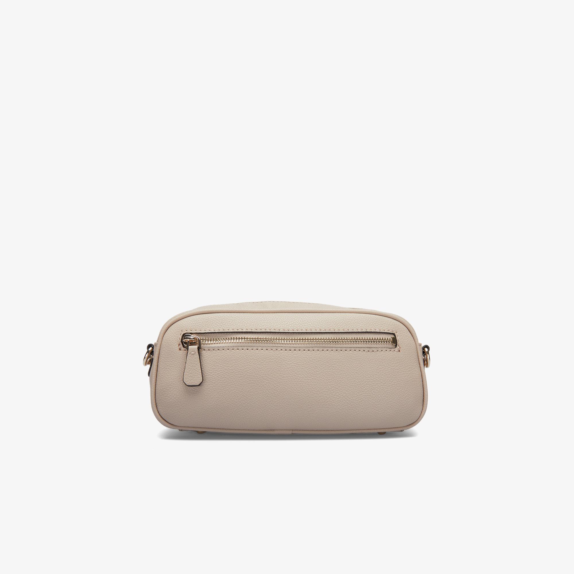 Guess Power Play Tote Canal Zip Kadın Krem Rengi Çapraz Askılı Çanta