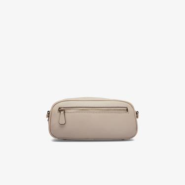  Guess Power Play Tote Canal Zip Kadın Krem Rengi Çapraz Askılı Çanta