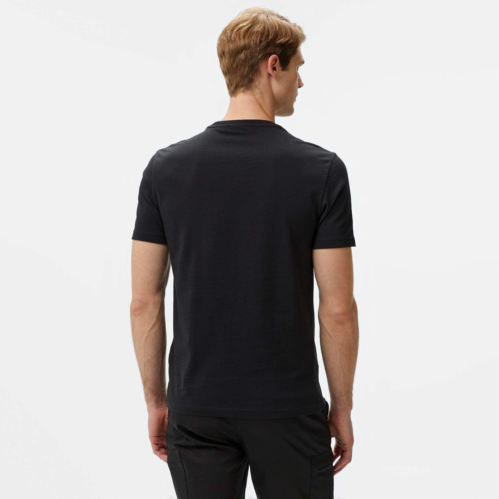 Calvin Klein Raised Line Logo Erkek Siyah T-Shirt