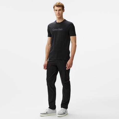  Calvin Klein Tech Cotton-Stretch Erkek Siyah Kargo Pantolon