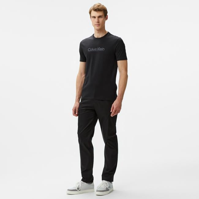  Calvin Klein Tech Cotton-Stretch Erkek Siyah Kargo Pantolon