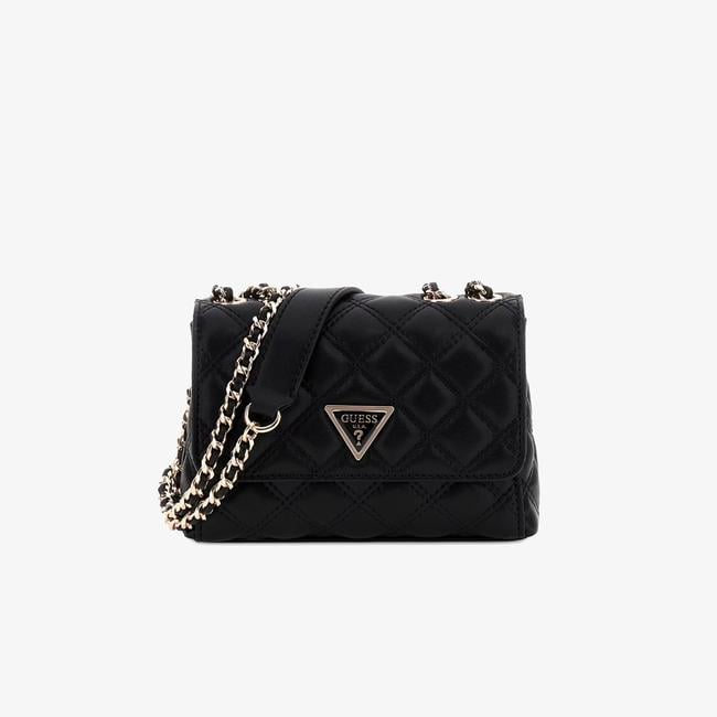  Guess Spark Micro Mini Giully Mini 2 Comp Convertible Flp Kadın Siyah Çapraz Askılı Çanta