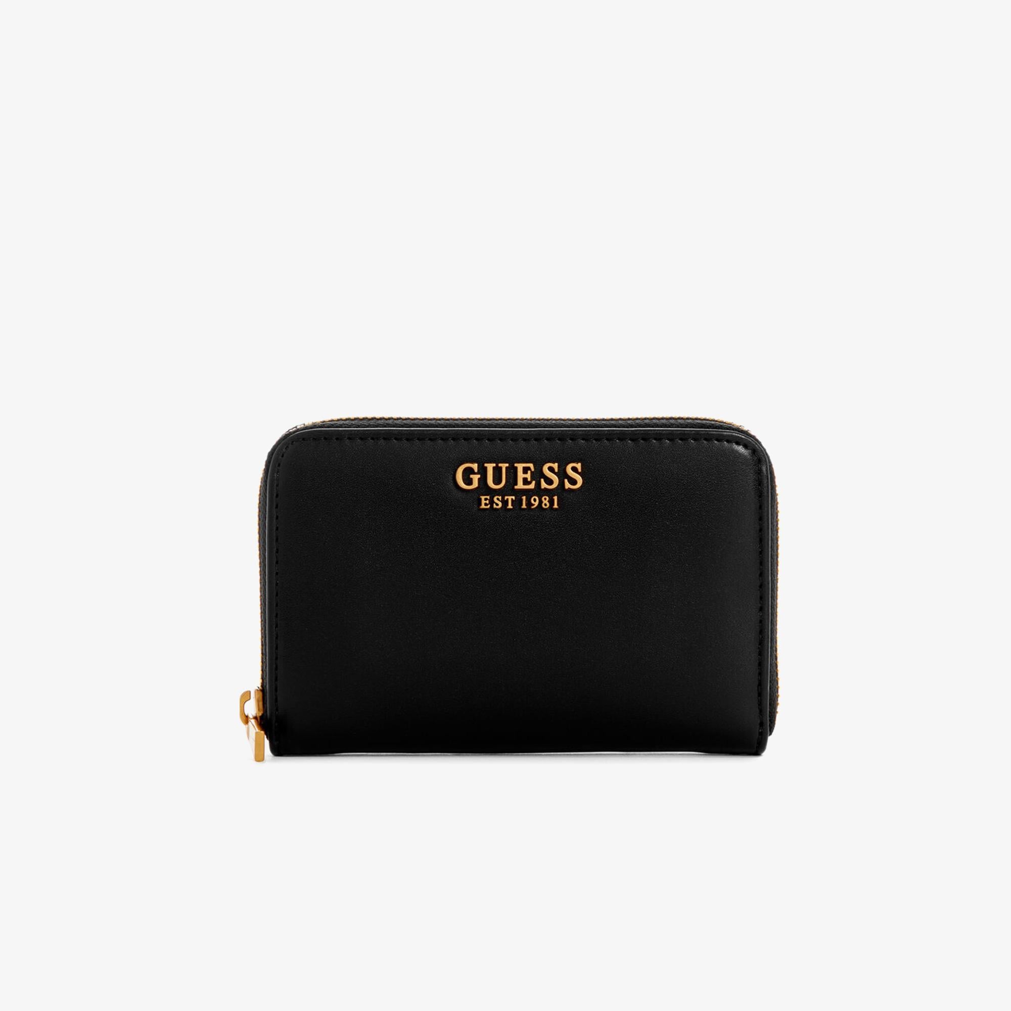 Guess Laurel Large Zip Occhiali Kadın Siyah Cüzdan