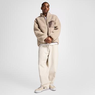  Converse Erkek Dik Yaka Çift Taraflı Bej Mont