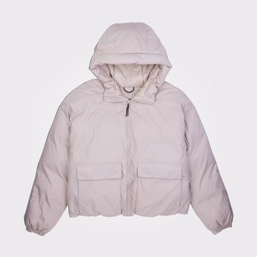  Converse Kadın Kapüşonlu Bej Şişme Mont