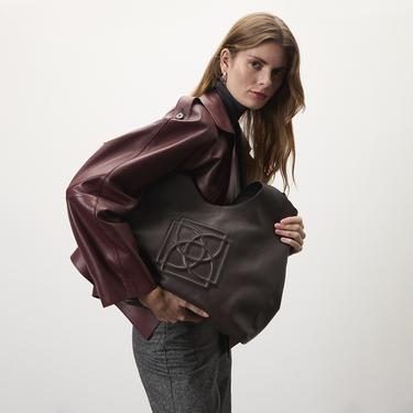  Amadika Bordo Kadın Deri Trençkot