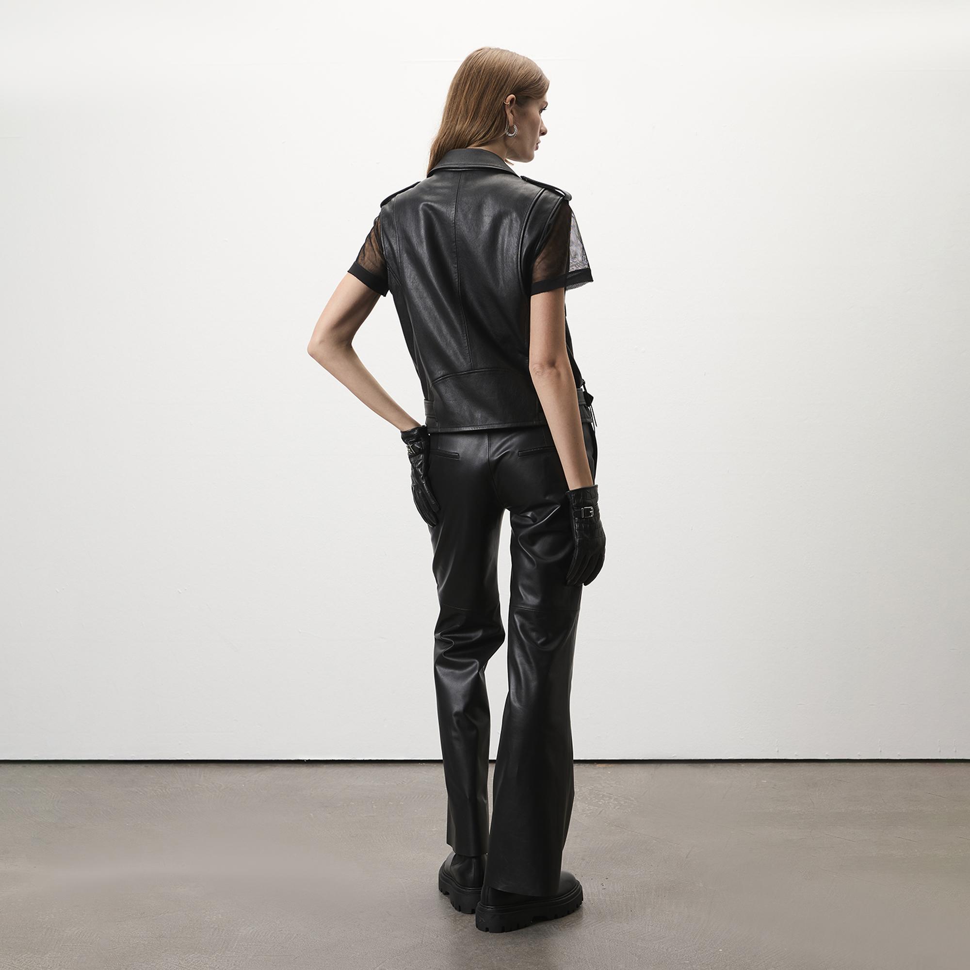 Alikae Siyah Kadın Deri Yelek