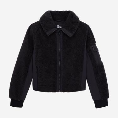  KADIN SİYAH POLAR CEKET