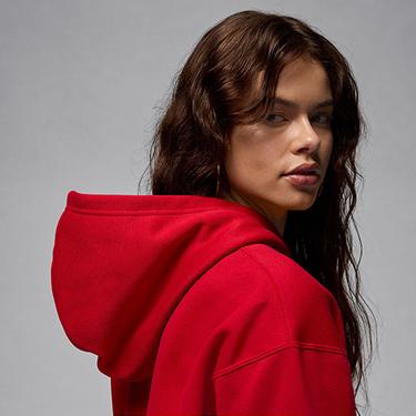 Jordan Jordan Brooklyn Fleece Pullover Kadın Kırmızı Sweatshirt