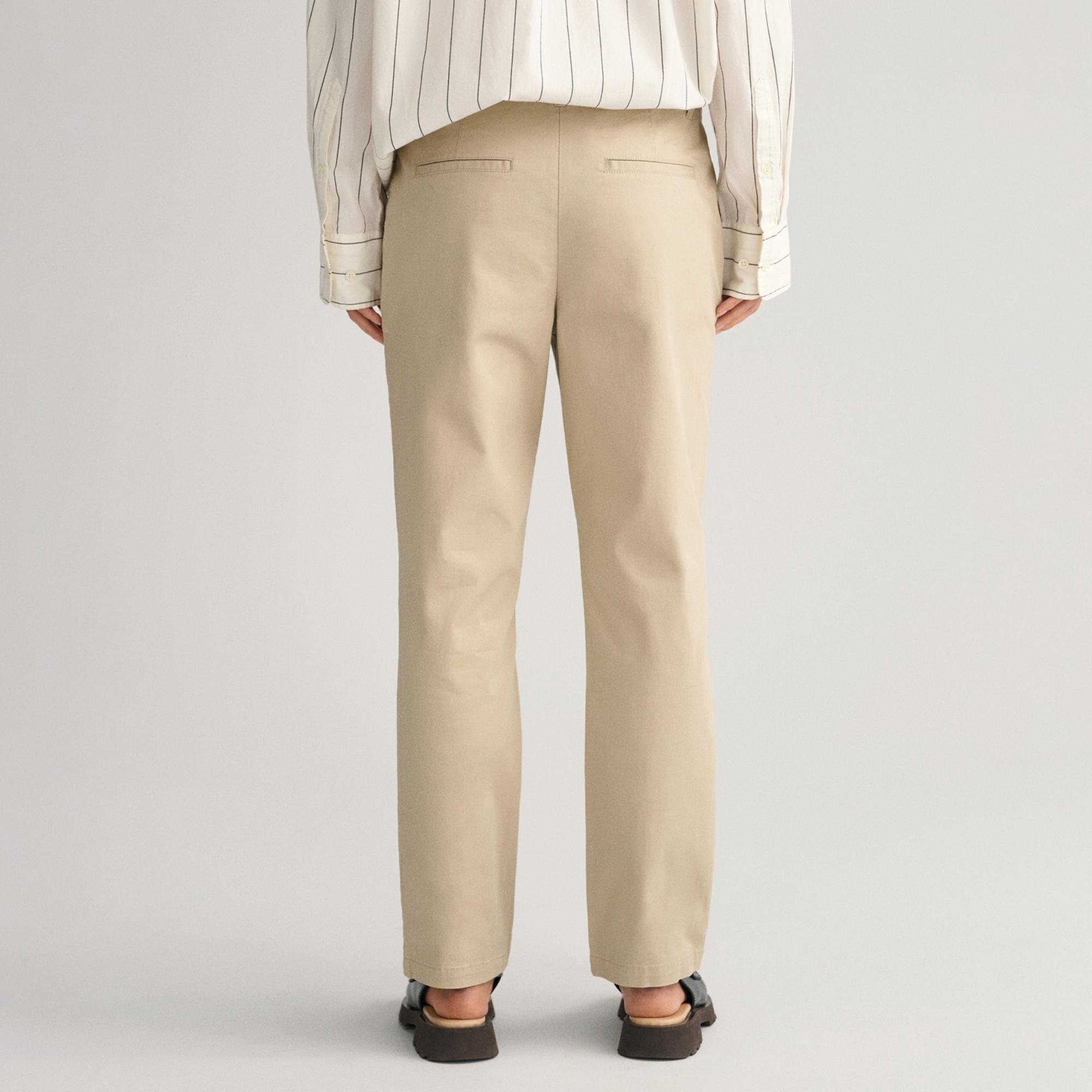 GANT Kadın Bej Slim Fit Pantolon