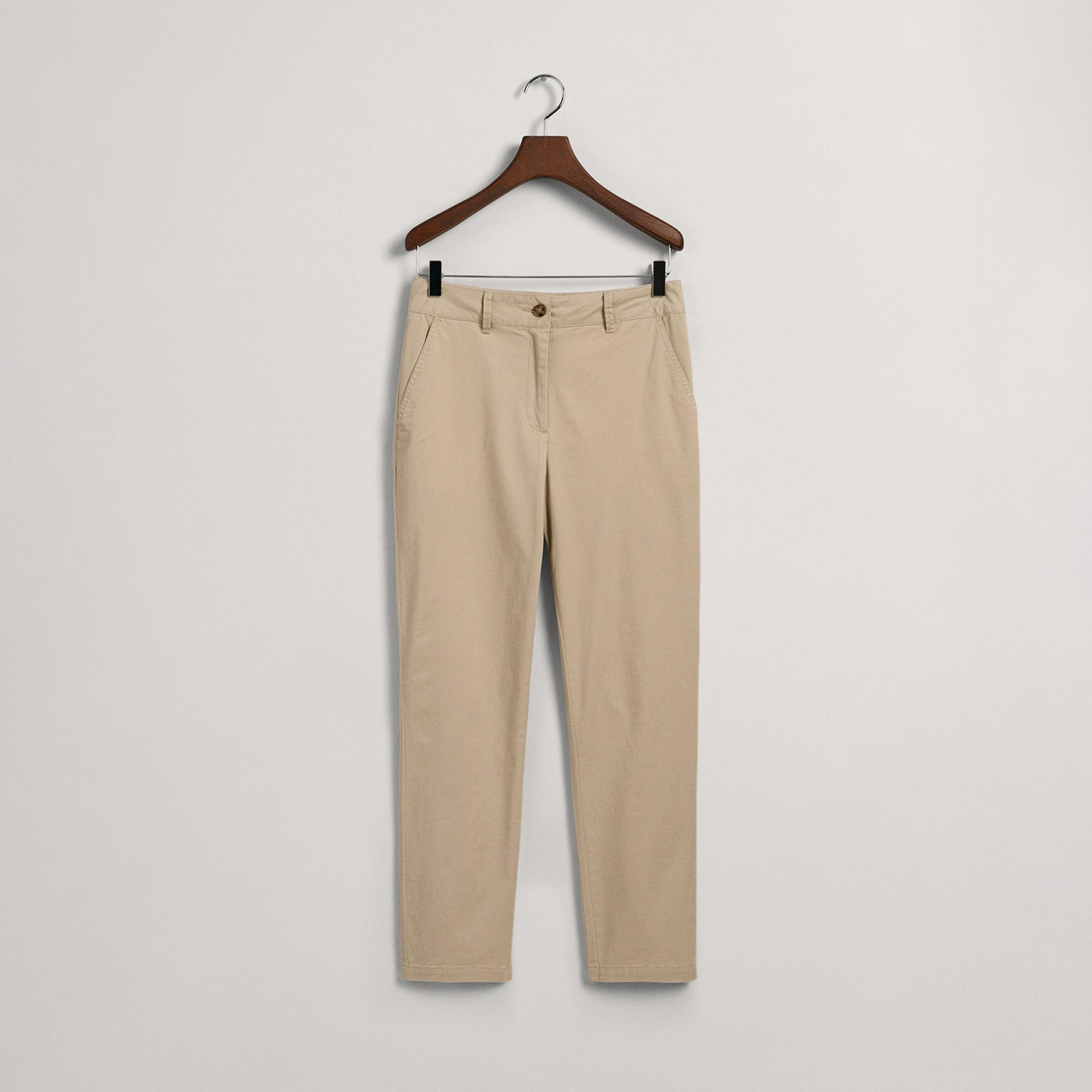 GANT Kadın Bej Slim Fit Pantolon