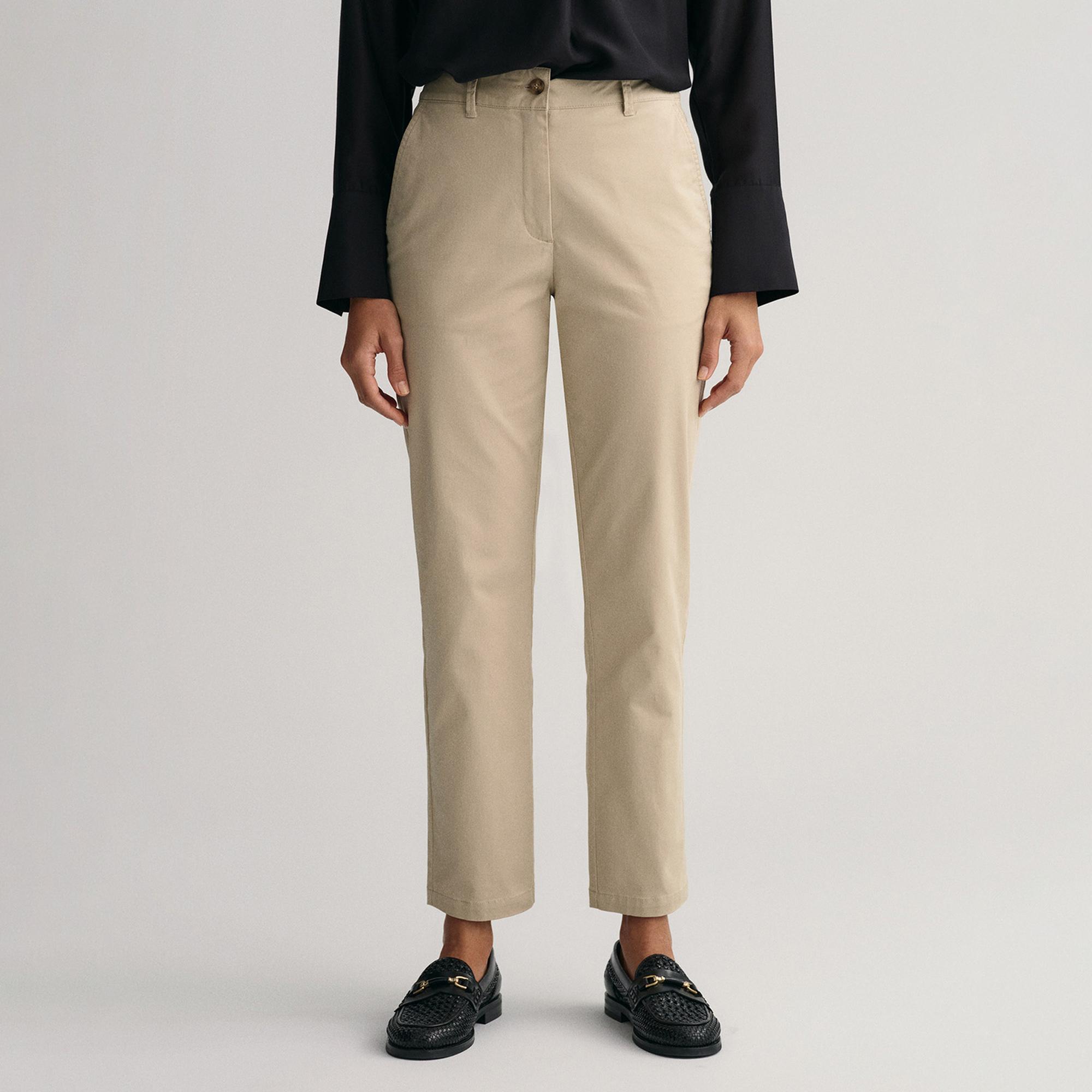 GANT Kadın Bej Slim Fit Pantolon