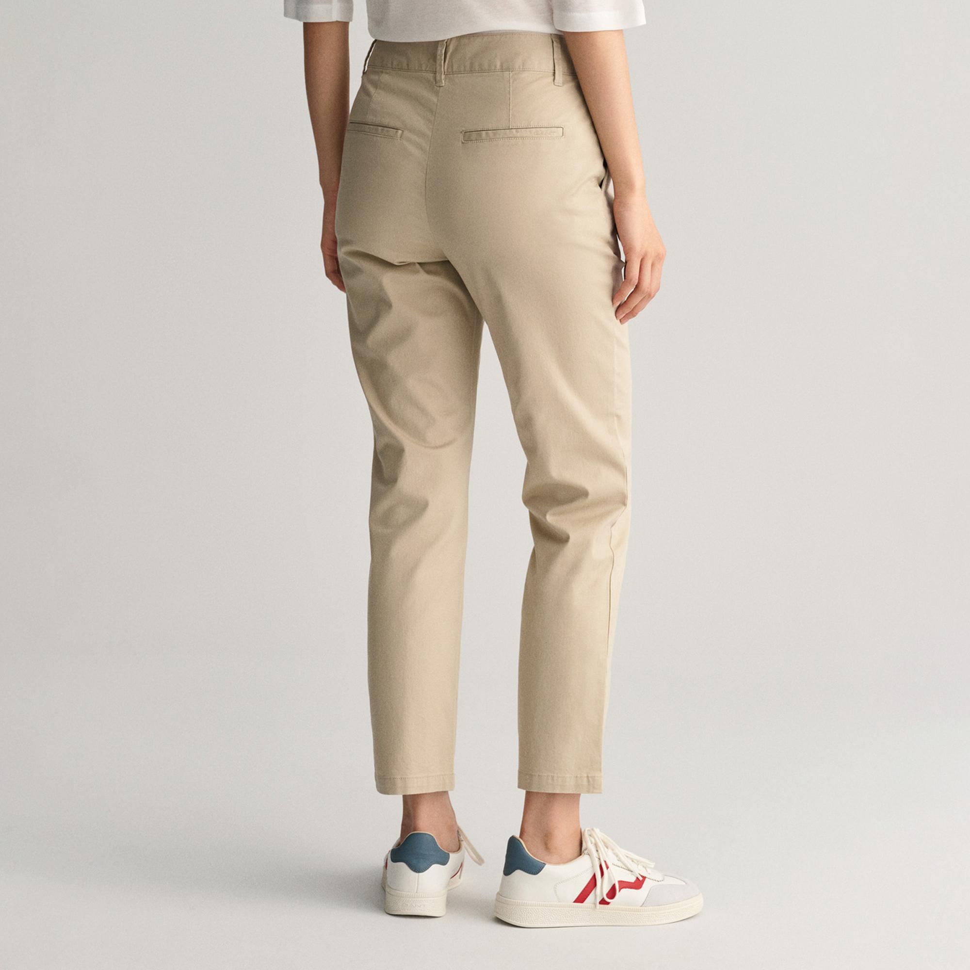 GANT Kadın Bej Slim Fit Pantolon