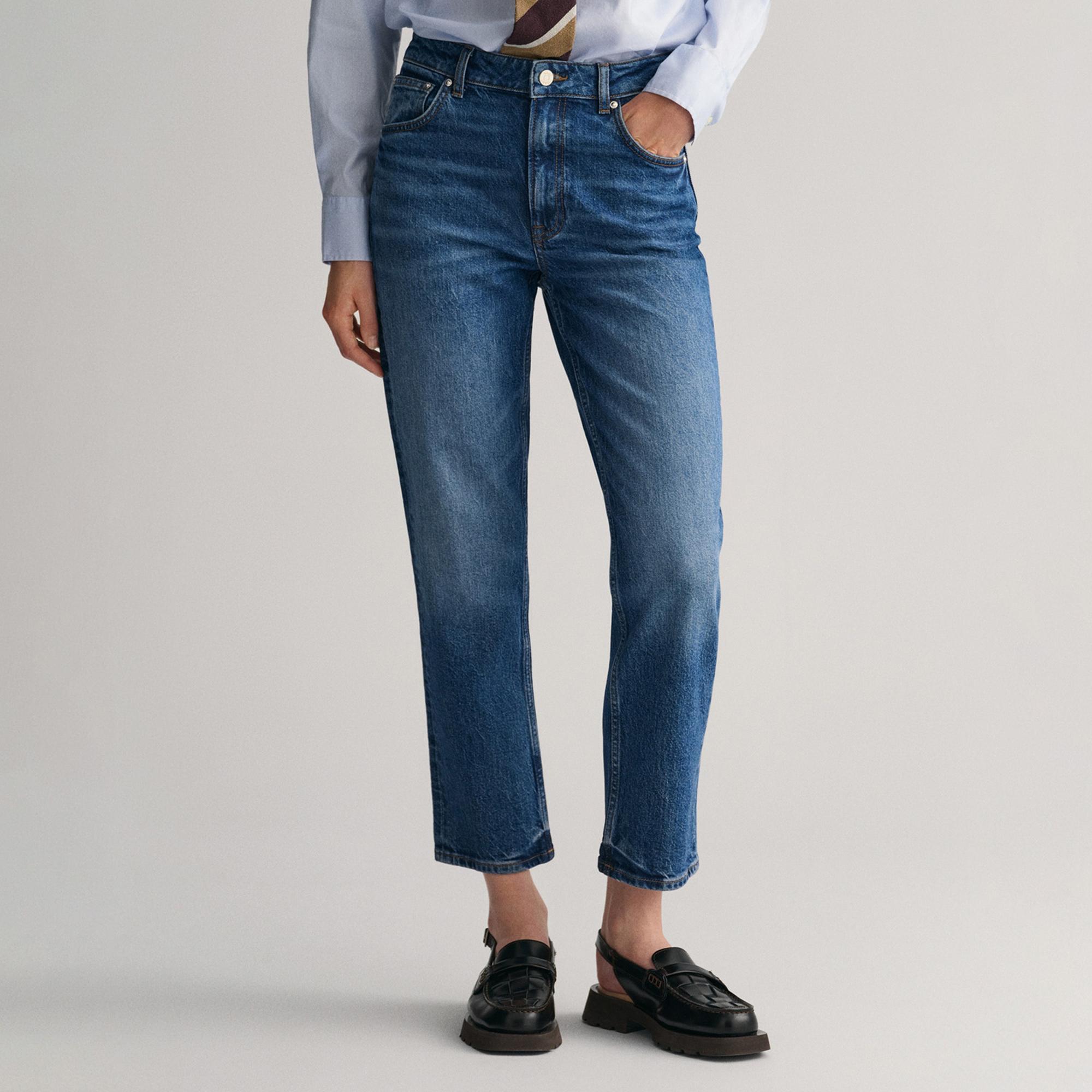 GANT Kadın Mavi Slim Fit Jean Pantolon