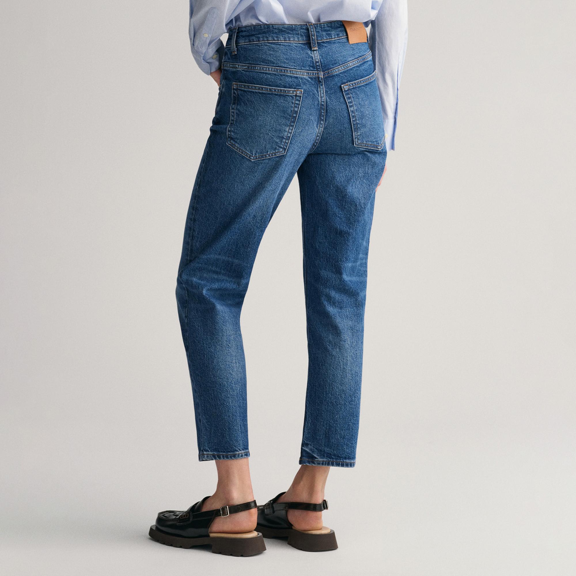 GANT Kadın Mavi Slim Fit Jean Pantolon