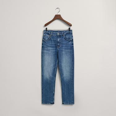  GANT Kadın Mavi Slim Fit Jean Pantolon