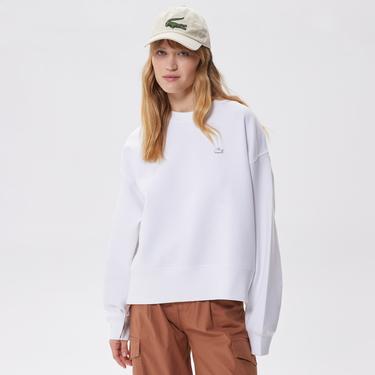  Lacoste Kadın Beyaz Günlük Sweatshirt