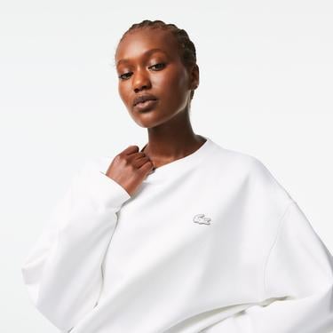  Lacoste Kadın Beyaz Günlük Sweatshirt