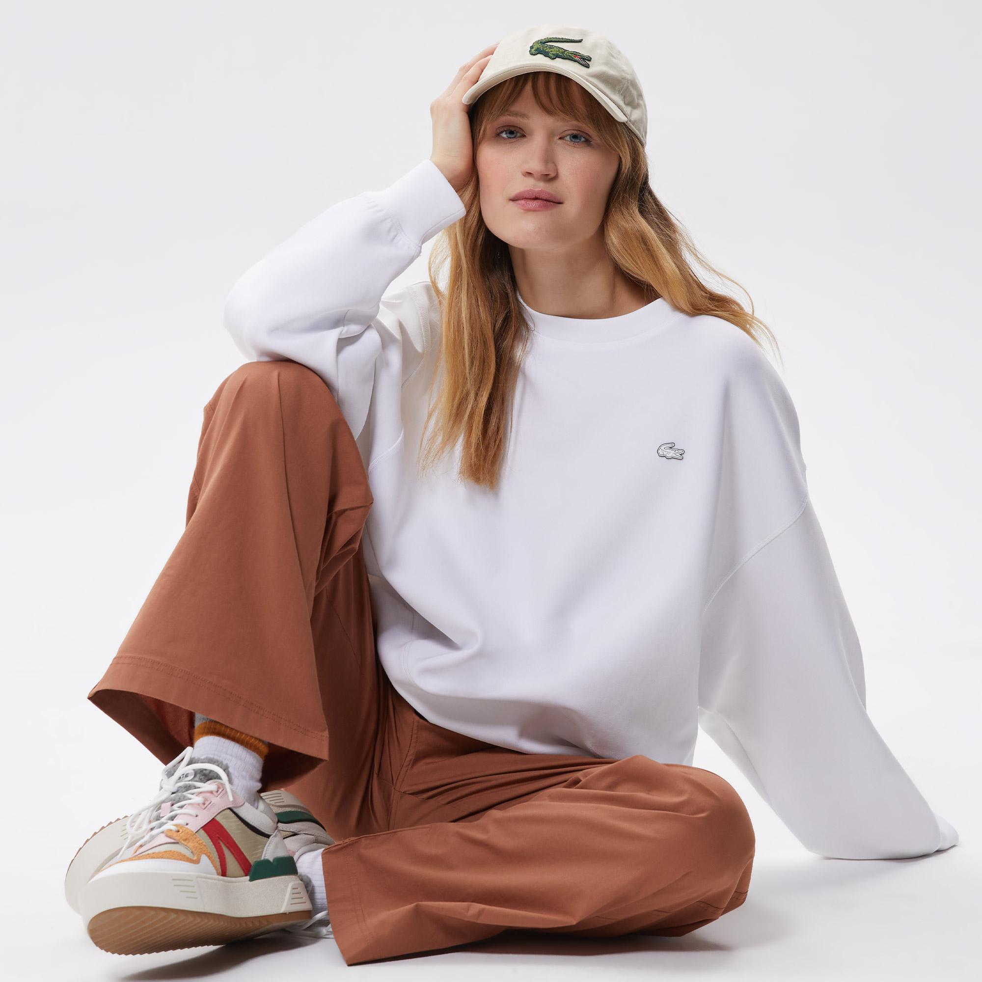 Lacoste Kadın Beyaz Günlük Sweatshirt