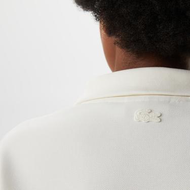  Kadın Regular Fit Fermuarlı Dik Yaka Beyaz Sweatshirt