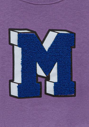  Mavi M Logo Baskılı Mor Sweatshirt 7S10079-88135