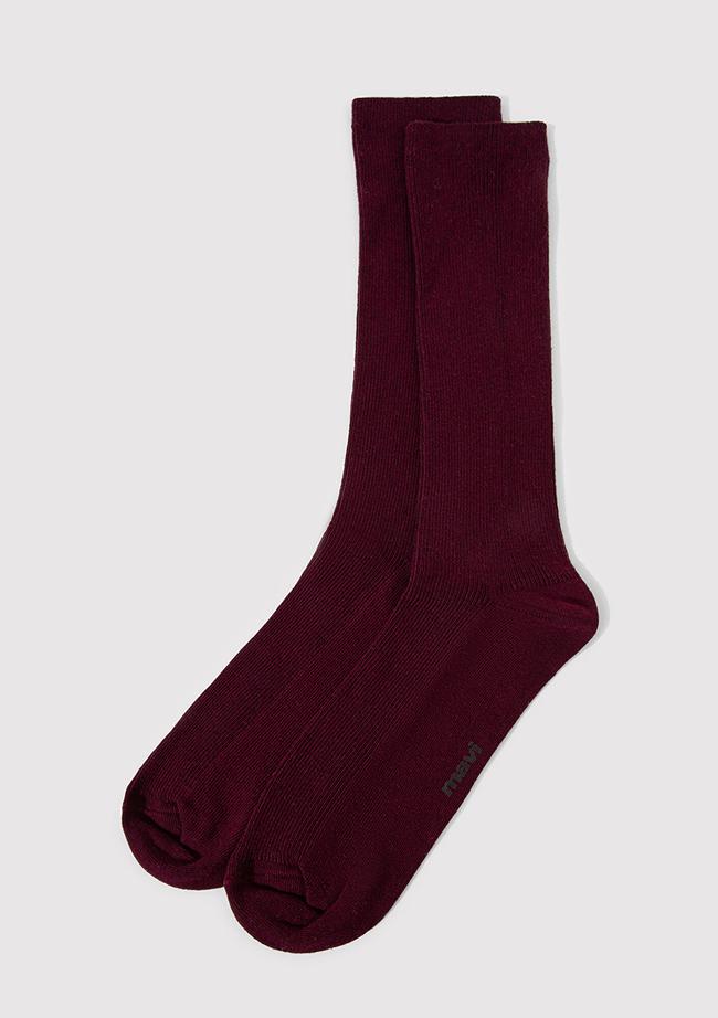  Mavi Bordo Soket Çorap 1911884-70434