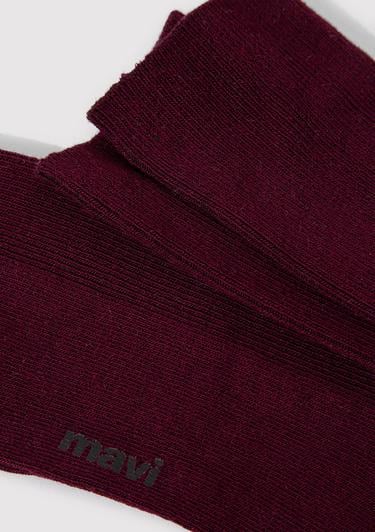  Mavi Bordo Soket Çorap 1911884-70434