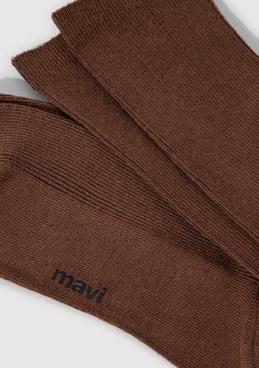  Mavi Kahverengi Soket Çorap 1911884-82337