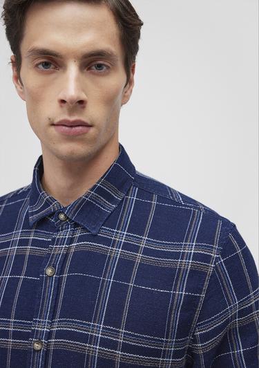  Mavi Kareli Lacivert Gömlek Slim Fit / Dar Kesim 0211269-88669