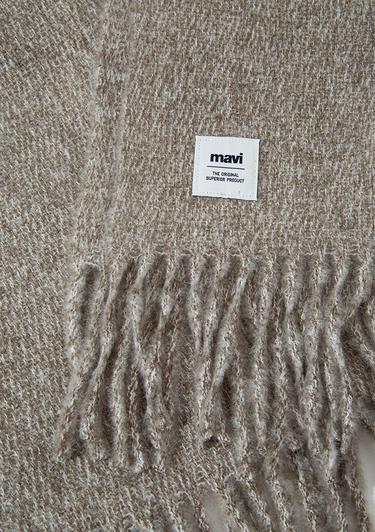  Mavi Püsküllü Haki Atkı 198940-71769