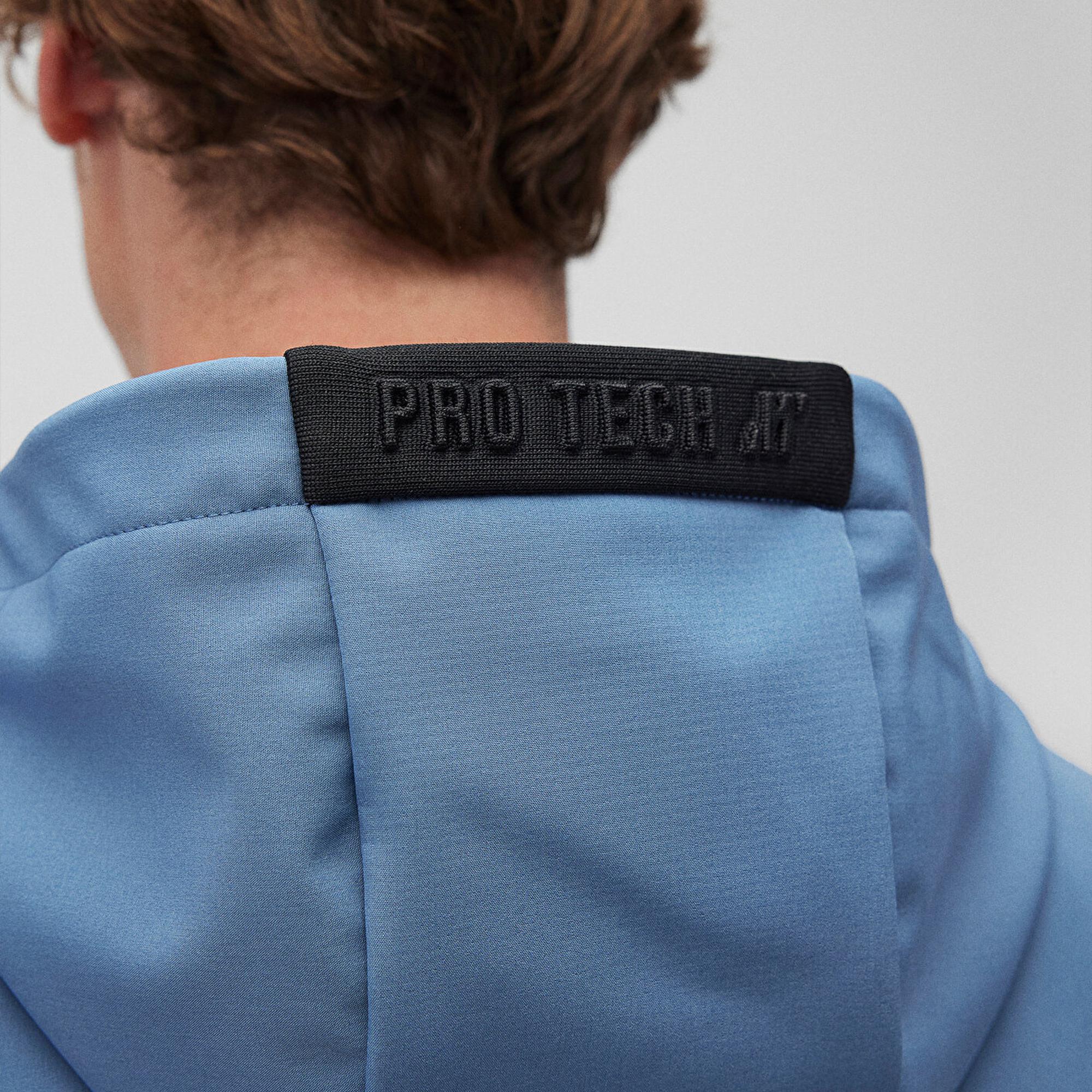 Mavi Kapüşonlu Mavi Ceket Slim Fit / Dar Kesim 0110351-70744