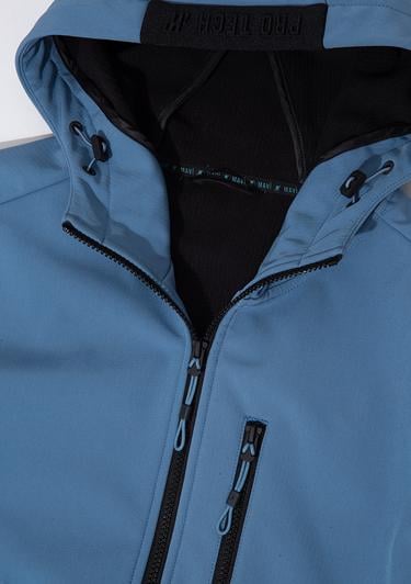  Mavi Kapüşonlu Mavi Ceket Slim Fit / Dar Kesim 0110351-70744