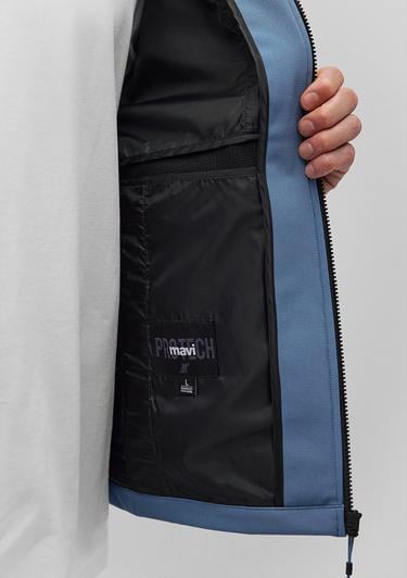  Mavi Kapüşonlu Mavi Ceket Slim Fit / Dar Kesim 0110351-70744