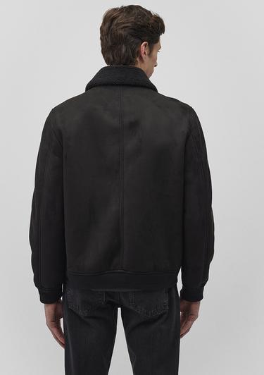  Mavi Siyah Suni Deri Ceket Regular Fit / Normal Kesim 0110450-900