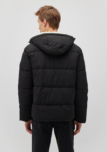  Mavi Kapüşonlu Siyah Şişme Mont 0110211-900