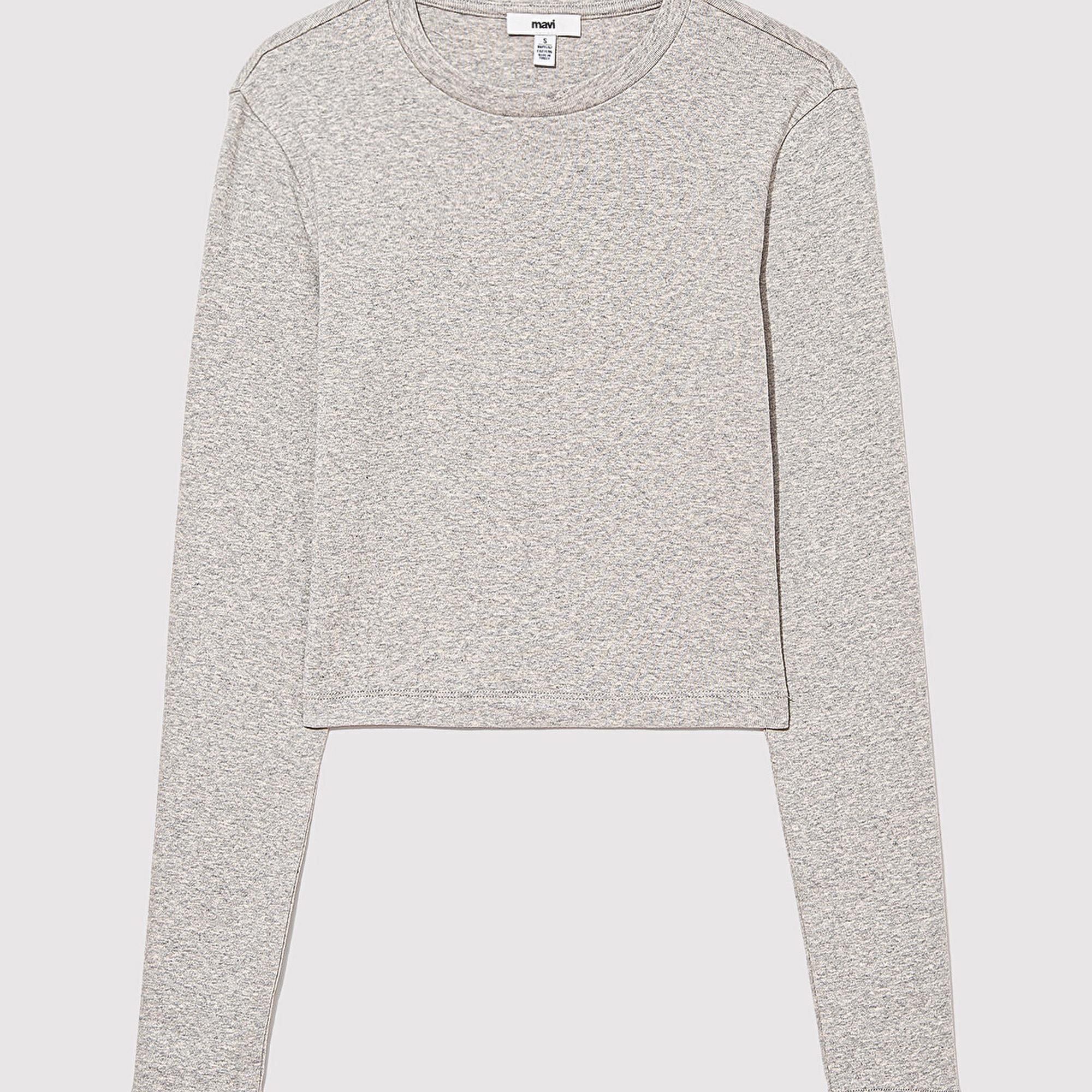 Mavi 2li Uzun Kollu Crop Basic Tişört Crop / Kısa Kesim 1613021-88467