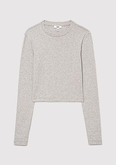  Mavi 2li Uzun Kollu Crop Basic Tişört Crop / Kısa Kesim 1613021-88467