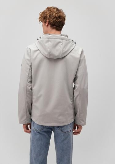  Mavi Kapüşonlu Gri Ceket Regular Fit / Normal Kesim 0110357-70074