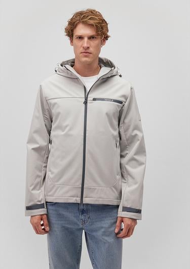  Mavi Kapüşonlu Gri Ceket Regular Fit / Normal Kesim 0110357-70074