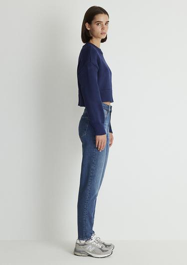  Mavi Cindy Classic Denim Gölgeli Koyu Mavi Jean Pantolon 100277-87925