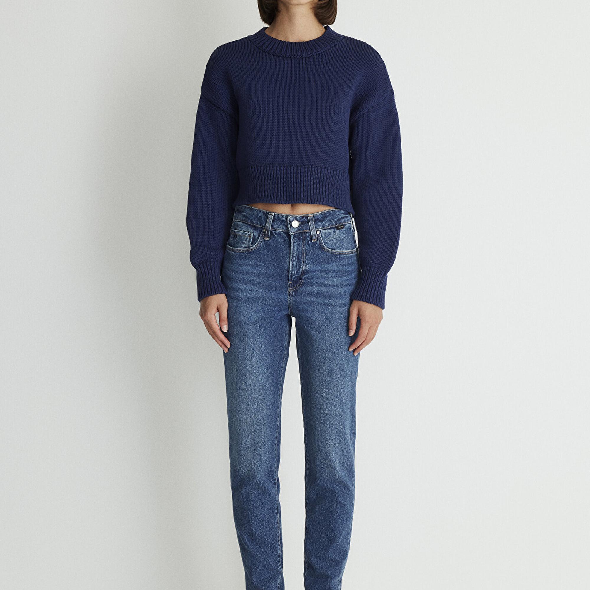 Mavi Cindy Classic Denim Gölgeli Koyu Mavi Jean Pantolon 100277-87925