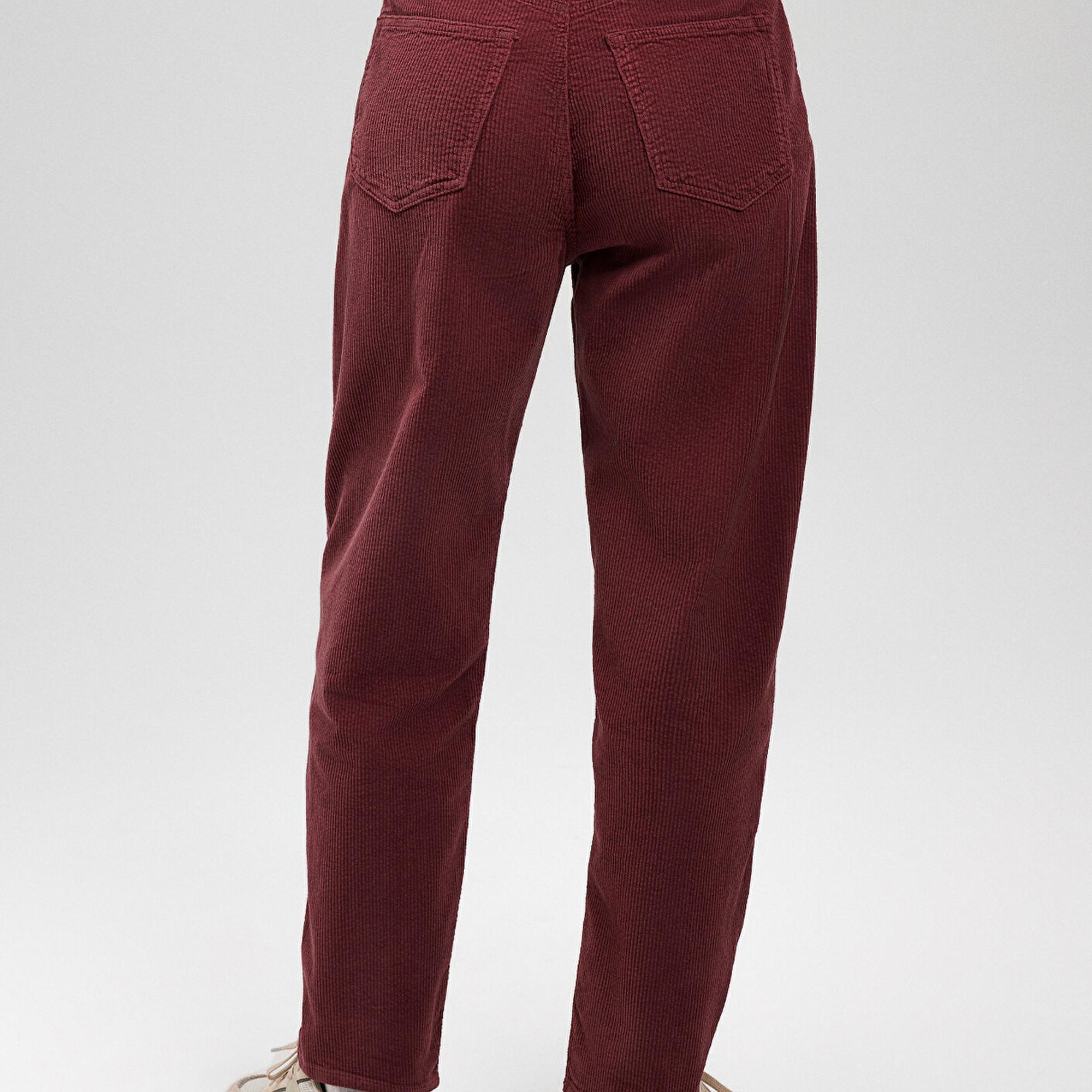 Mavi Laura Bordo Kadife Pantolon 101153-85728