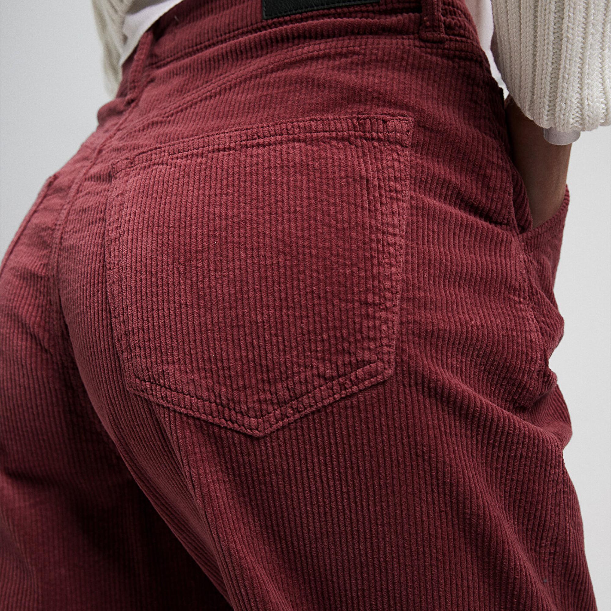 Mavi Laura Bordo Kadife Pantolon 101153-85728