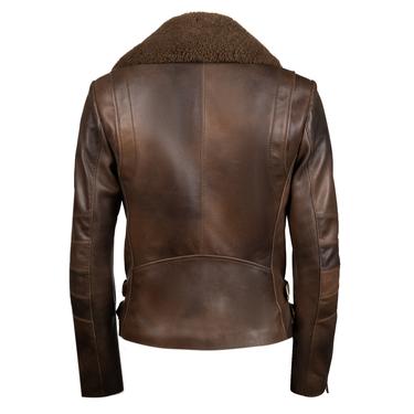  Aira Kadın Vintage Deri Biker Ceket