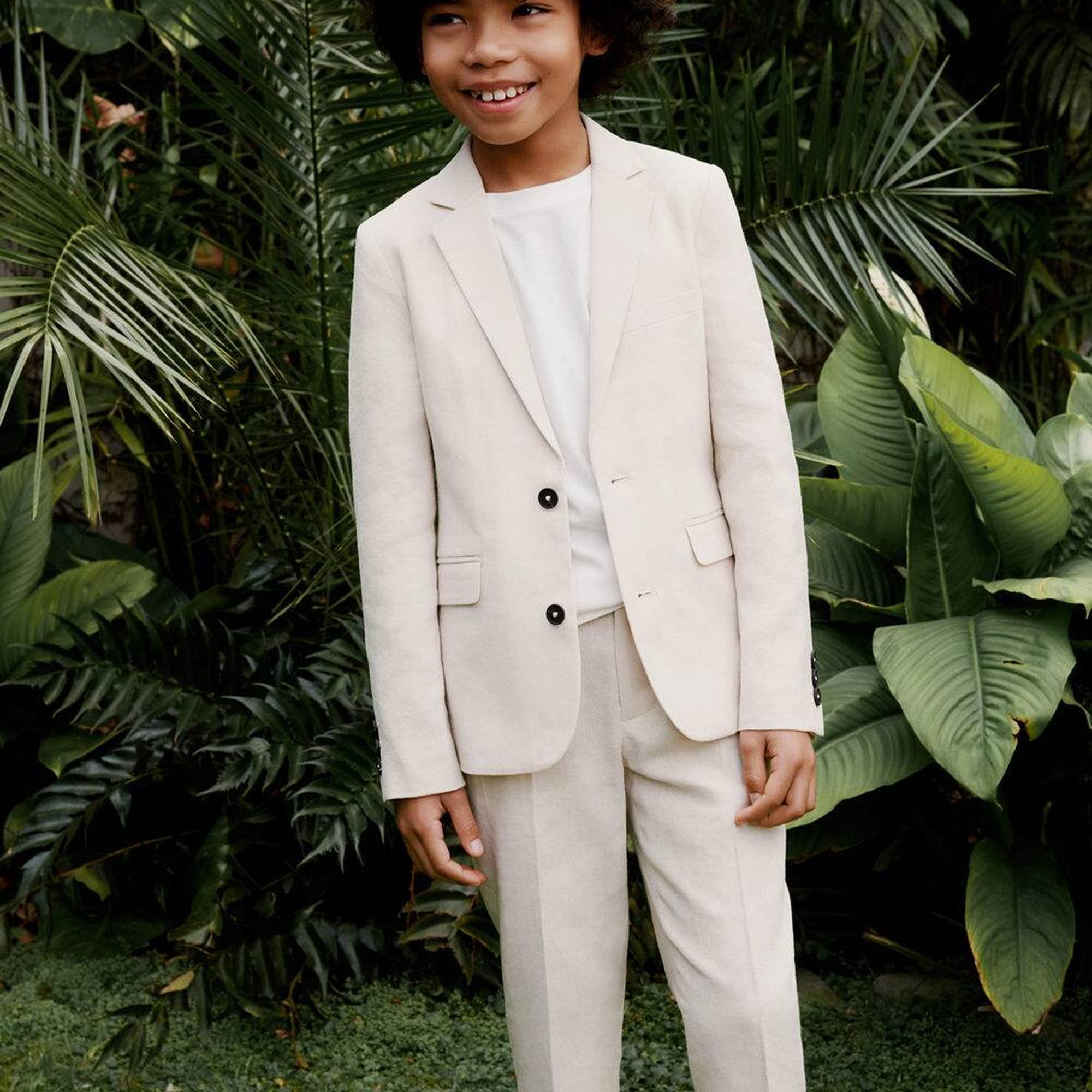 Mango Çocuk Keten Pantolon Takım Kum Beji