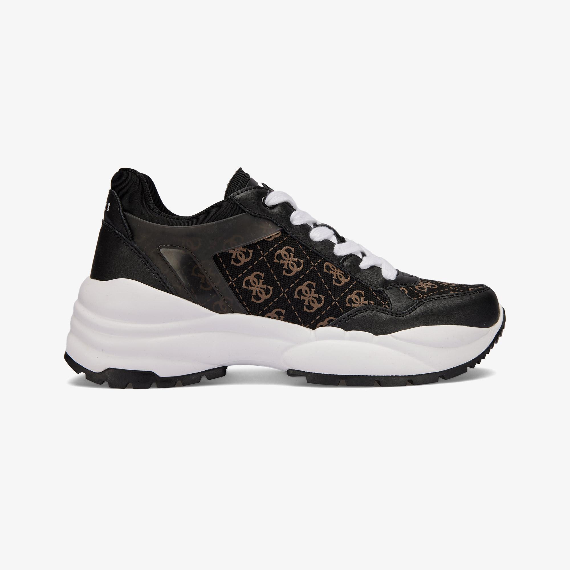 Guess Samra Logo Kadın Siyah Spor Ayakkabı