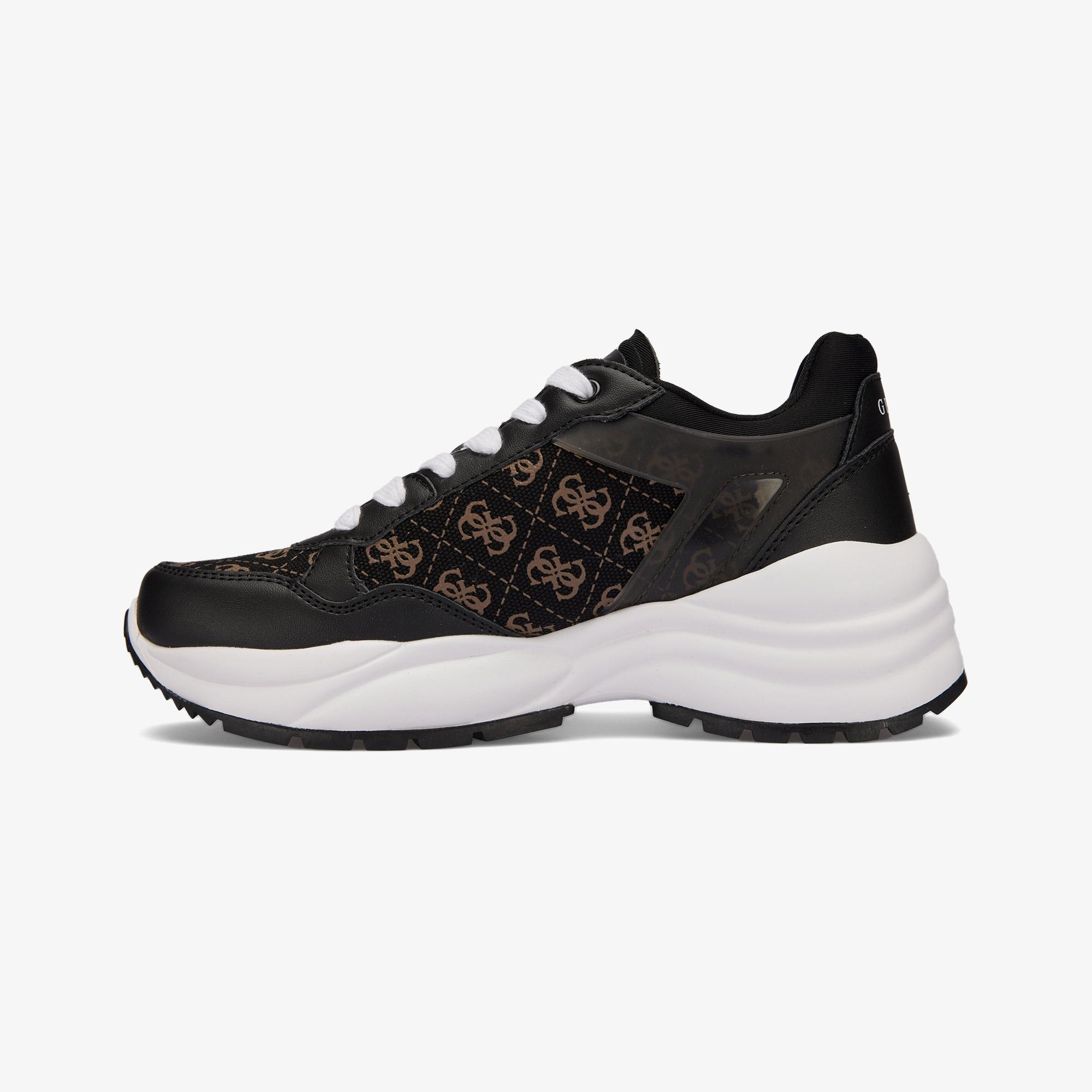 Guess Samra Logo Kadın Siyah Spor Ayakkabı