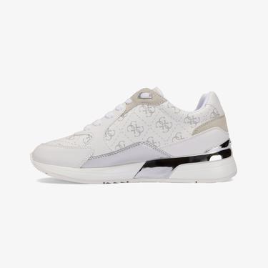  Guess Moxea12 Kadın Beyaz/Yeşil Spor Ayakkabı